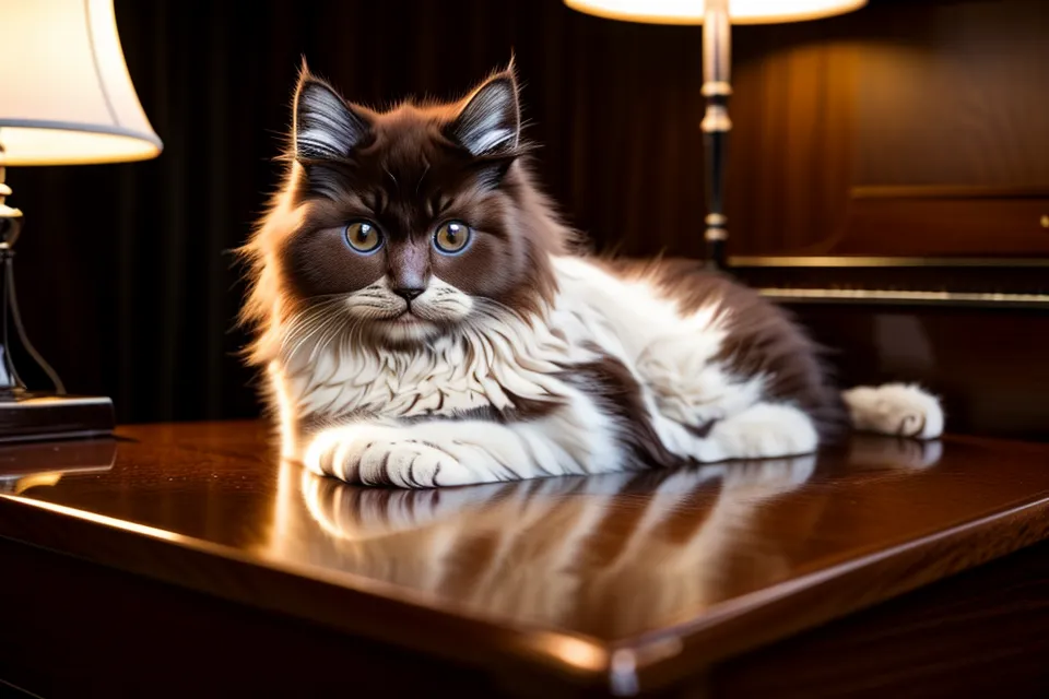 Eine Katze schläft friedlich auf der Klavierbank während der Übungseinheit.