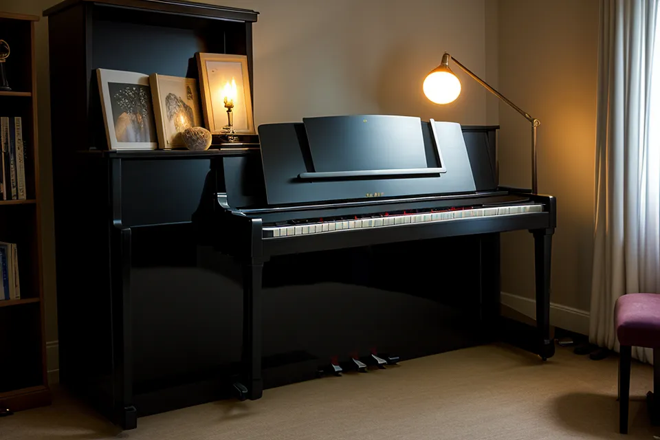 Metronom auf einem Digitalpiano eingestellt auf 60 BPM für langsames Üben